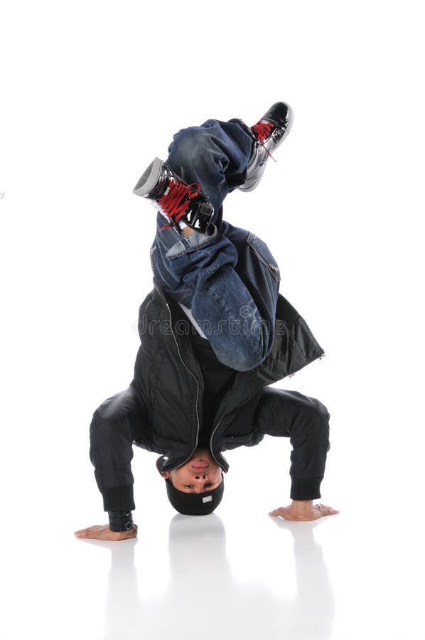 Hip Hop Dancer Performing Headstand