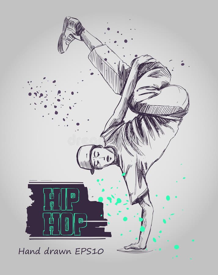 Hip Hop dansare stock illustrationer Hip Hop dansare stock illustrationer