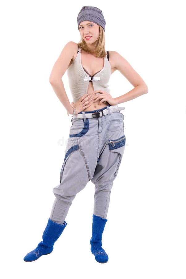 Hip Hop Girl. stock photo. Image of funky, adult, clothing - 10862990