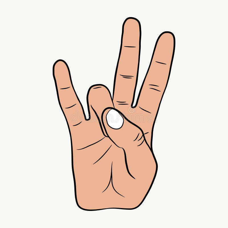 Hip-Hop Hand Gesture. East Coast Rap Sign. Vector. Stock ...