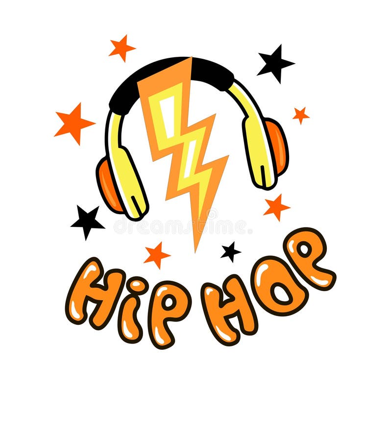 Hip hop music cool graffiti logo. koncepcja wektora bitwy rap wyizolowana na białym tle. wektor ręczny ilustracji