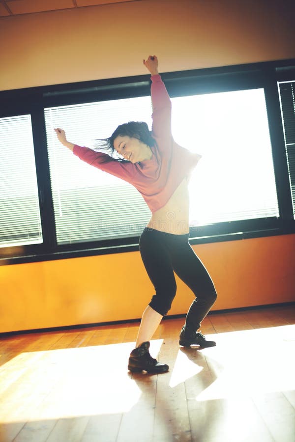 Hip Hop Woman, Performing, with Passion Stock Image Image of