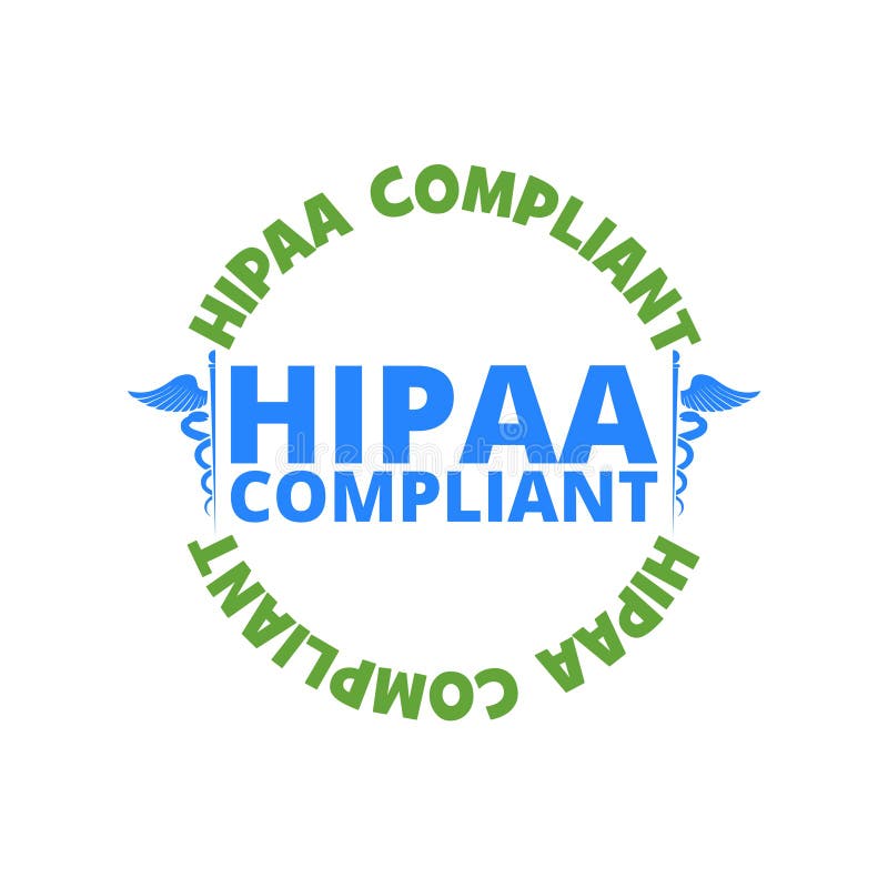 HIPAA Compliant Symbol Icon Isolated on White Background Stock Vector ...