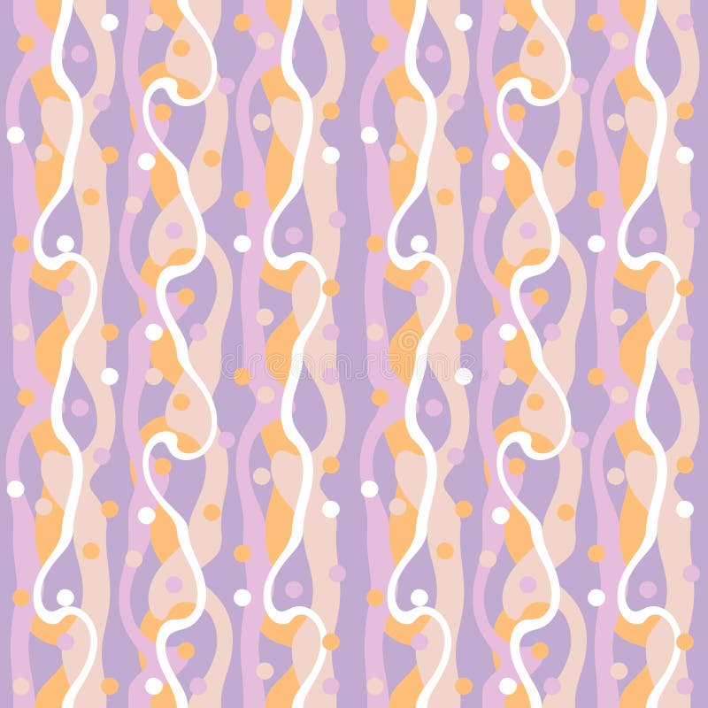 Hippie Aesthetic Seamless Pattern in Retro 1970s Style. Groovy Waves ...