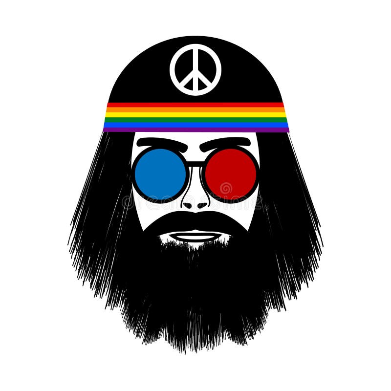 Hippie Face Icon Stock Vector - Image: 46199656