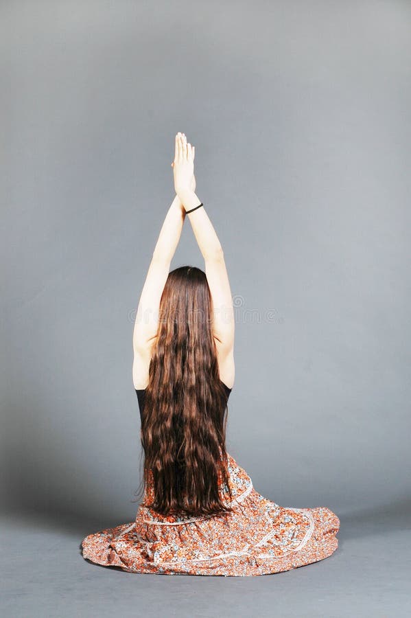 Hippie Girl Doing Yoga Exercise Stock Photo Image of athlete