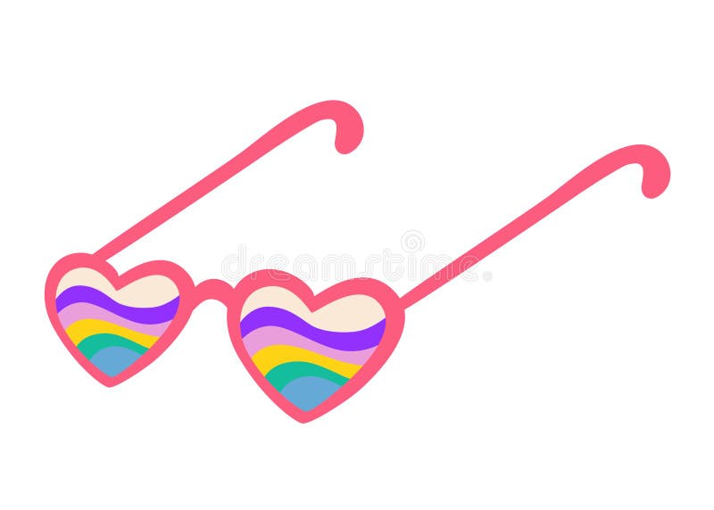 Hippie Glasses Png Clipart Free Download - Colourful Sunglasses