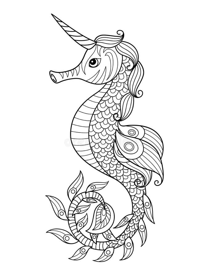 Hippocampe De Licorne De Page De Livre De Coloriage De Griffonnage De Mer Illustration De Vecteur Illustration Du Livre Conception Hippocampe De Licorne De Page De Livre De Coloriage De Griffonnage De Mer Illustration De Vecteur Illustration Du Livre Conception