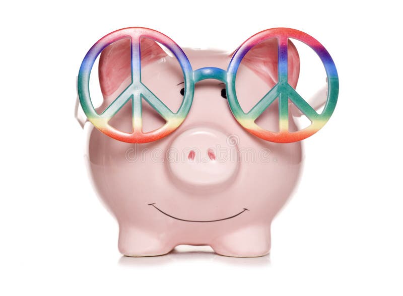 Hippy piggy bank cut out