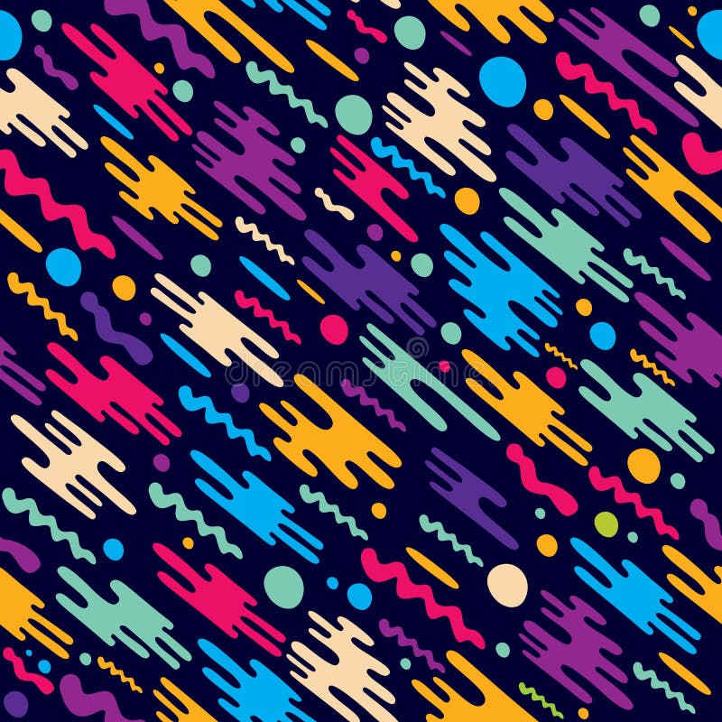 Hipster Fashion Memphis Style Geometric Pattern. royalty free illustration