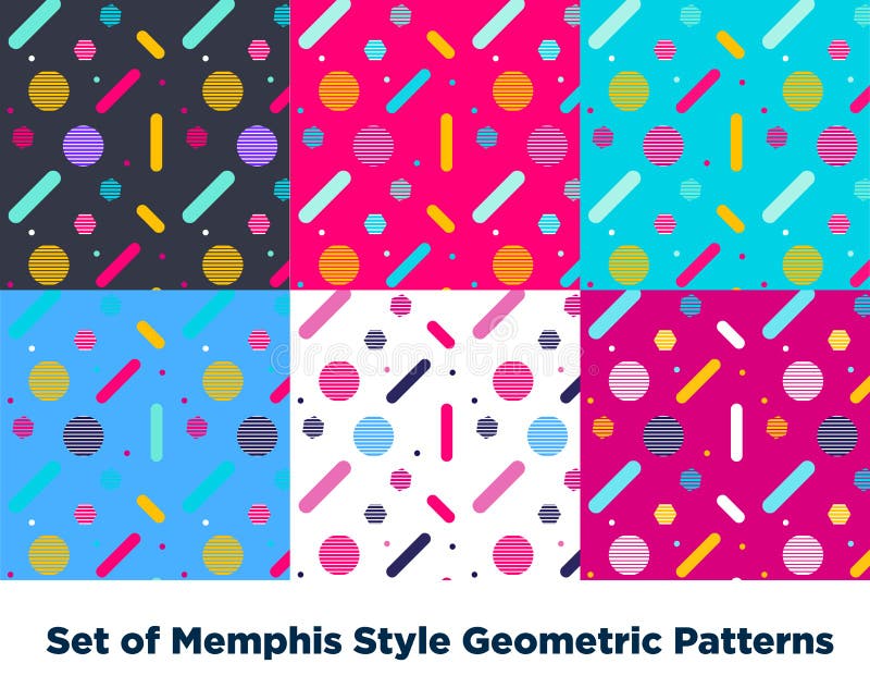 Hipster Fashion Memphis Style Geometric Pattern