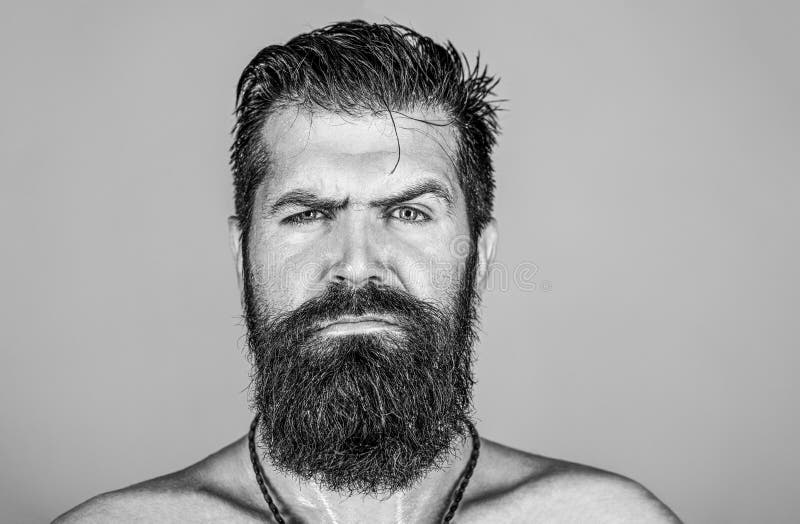 Hipster Man With Beard Mustache Handsome Brutal Male Closeup Portrait Of Brutal Handsome Male