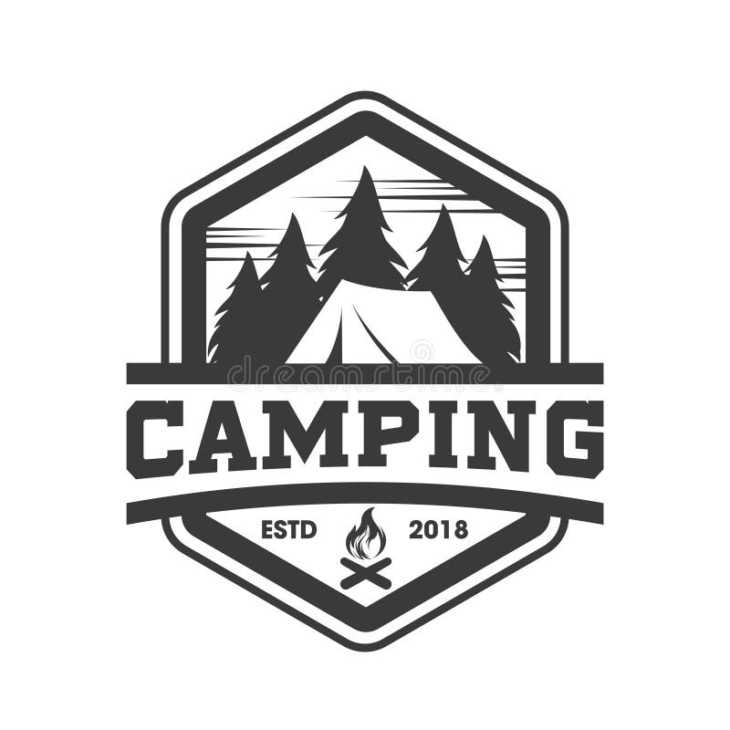 Camping Logo Vector stock vector. Illustration of icon - 183507502
