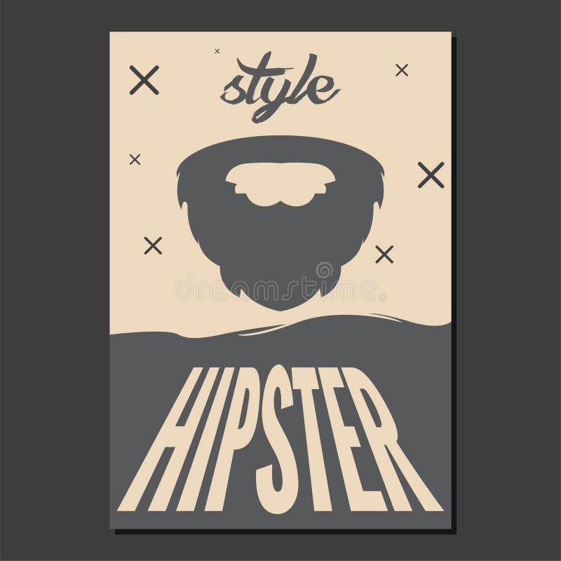 Hipster Poster Illustration Stock Vector Illustration of vintage