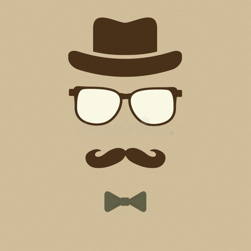 Hipster's Hat, Glasses, Moustache Stock Photo Image 32851060