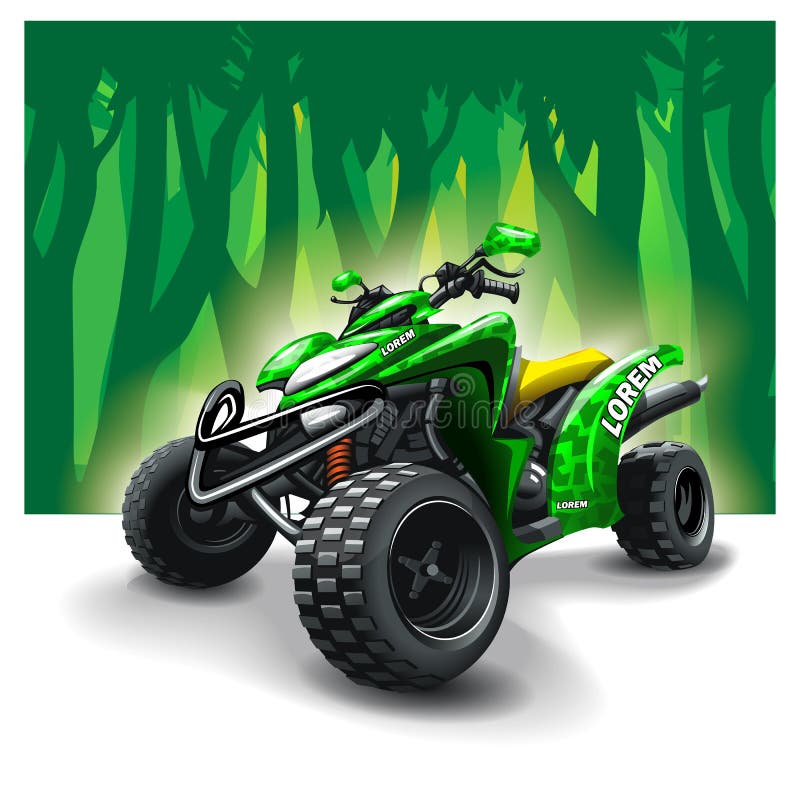 Cartoon Quad Bike Stock Illustrations 411 Cartoon Quad Bike Stock