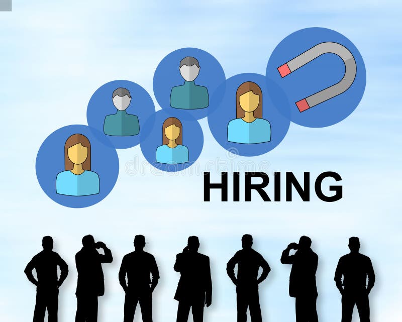 Hiring concept on a wall stock photo. Image of choosing 182921426