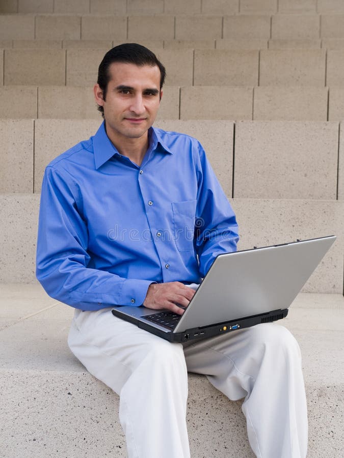 Hispanic businessman - laptop stock images Hispanic businessman - laptop stock images