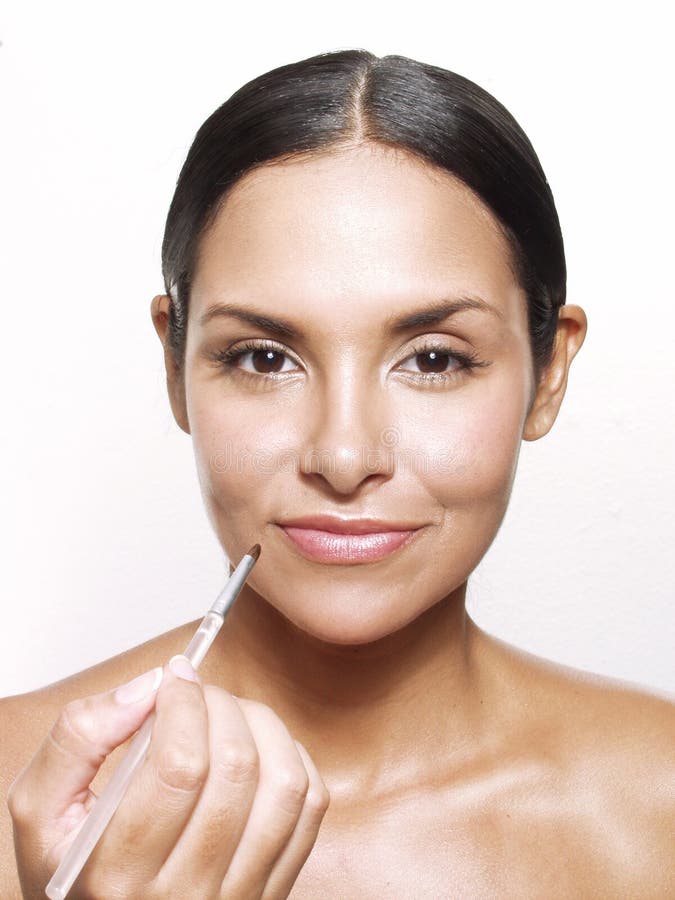 Hispanic makeup. stock photo. Image of beauty, cosmetics 17933262