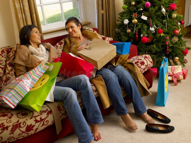 Hispanic mother and daughter resting stock photos Hispanic mother and daughter resting stock photos