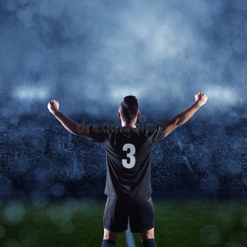 Hispanic Soccer Player celebrating a victory