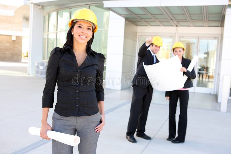 Hispanic Woman Architect royalty free stock images