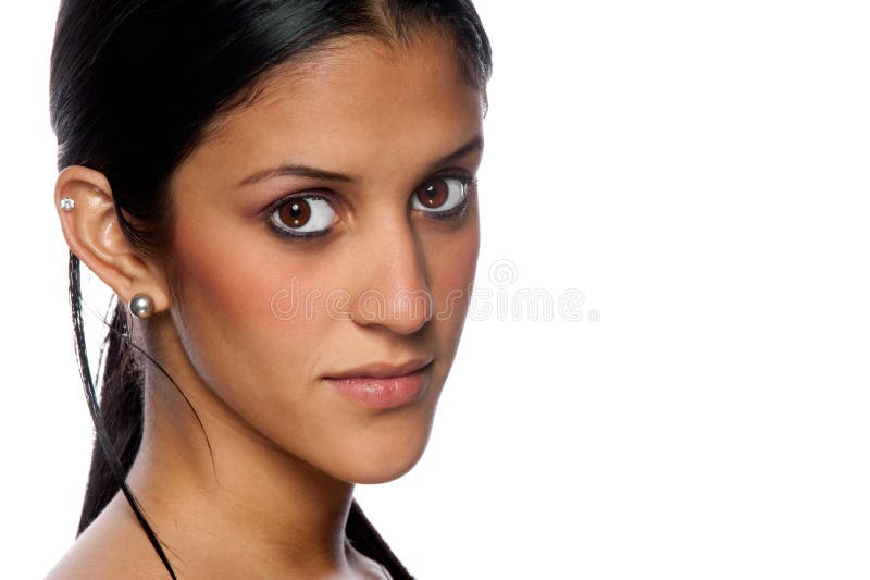 Hispanic woman portrait horizontal stock photos