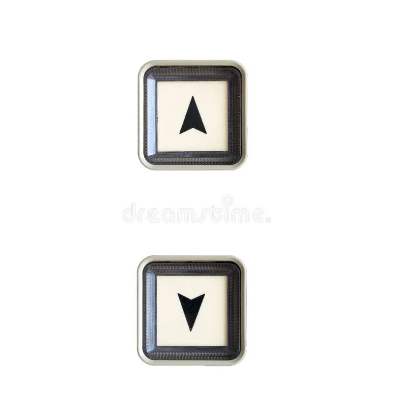 Elevator Button up and down direction on white background. Elevator Button up and down direction on white background