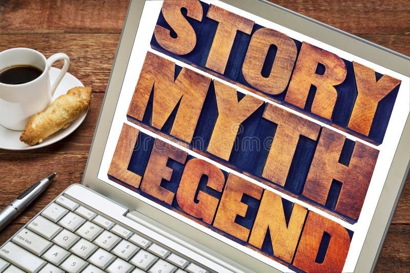 Historia, mito, extracto de la palabra de la leyenda imagenes de archivo Historia, mito, extracto de la palabra de la leyenda imagenes de archivo