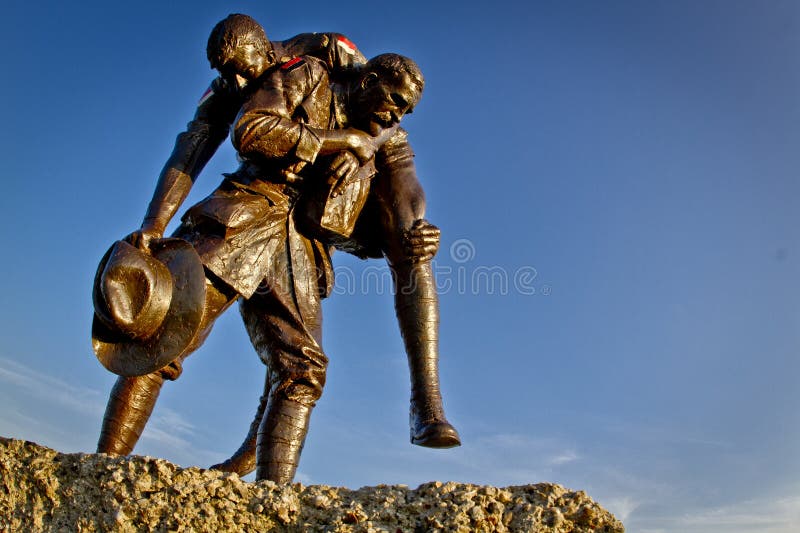 Historia pierwszej wojny światowej : Armia Australijska na zachodnim froncie. Fromelles WW1 - pole bitwy Francja. obrazy royalty free