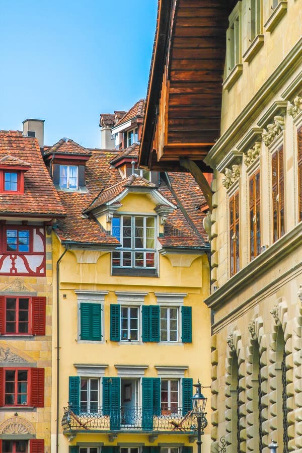 Old Architecture in Lucerne City Stock Photo - Image of museum, natural ...