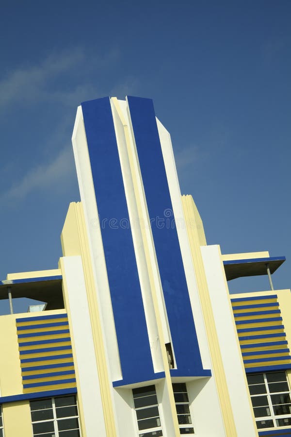 Historic Art Deco hotel in Miami's South Beach stock image