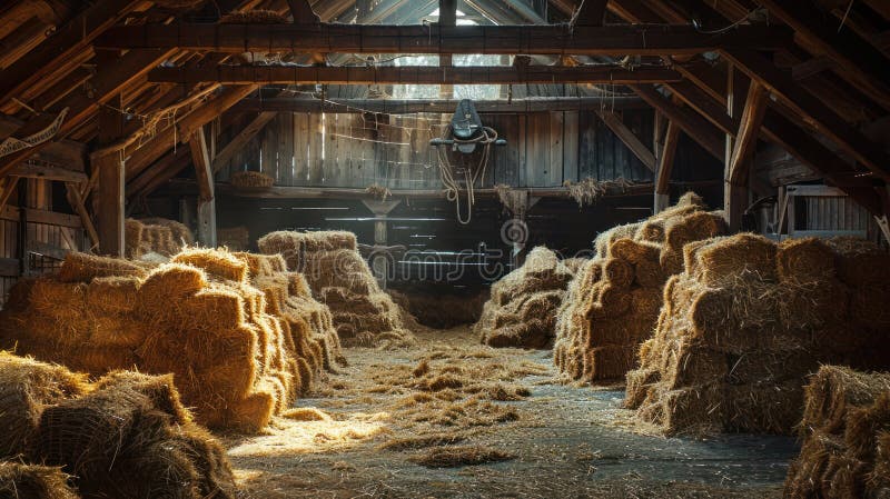 Historic barn, rural charm: wooden wall, vintage piece, farmhouse classic, straw covering, old building, antique style, authentic design, aged craft, traditional storage, rustic ambiance,. Stable rustic style stock images, royalty-free photos and pictures