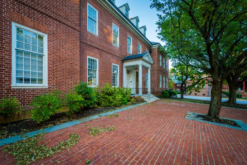 Historic Brick Building in Downtown Annapolis, Maryland. Stock Image