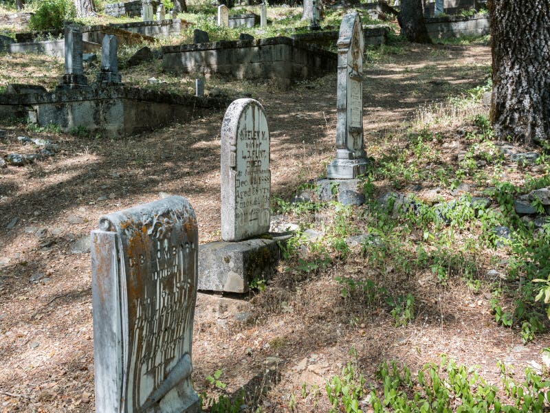 Historic cemetery, Sierra City, California stock photo Historic cemetery, Sierra City, California stock photo