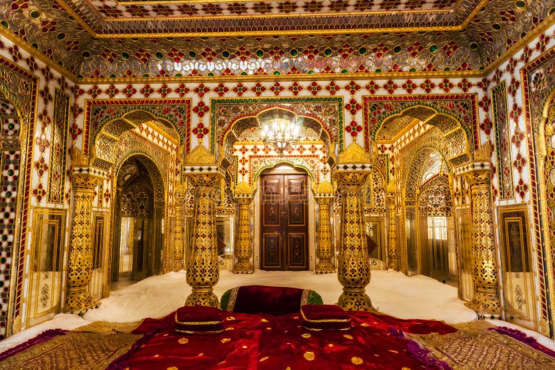 City Palace Jaipur Royal Room with Gold Artwork at Rajasthan, India Stock  Photo - Image of background, hall: 179620348