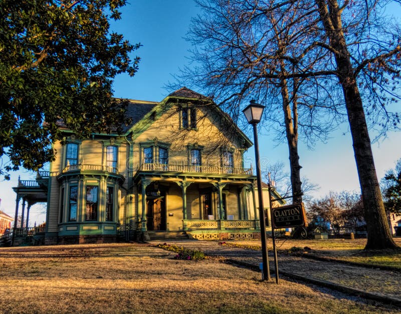 Historic Clayton House in Fort Smith, Arkansas. Circa 1852 and built in what is now known as the Belle Grove Historic District of Fort Smith, Arkansas, the stock photo Historic Clayton House in Fort Smith, Arkansas. Circa 1852 and built in what is now known as the Belle Grove Historic District of Fort Smith, Arkansas, the stock photo