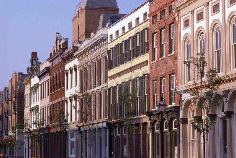 Historic District Buildings Stock Image - Image of charleston, states