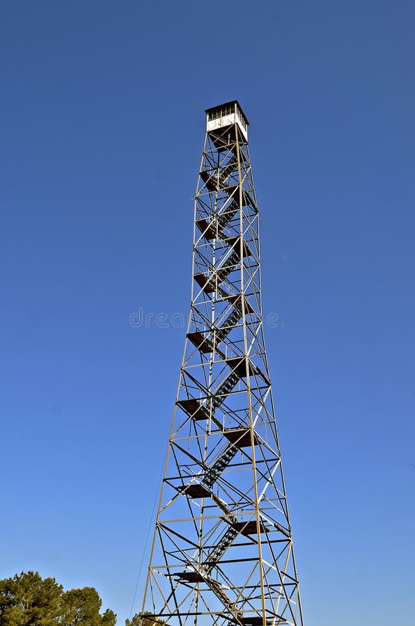 Historic Fire Lookout Tower Stock Photo - Image of ladder, high: 91108328