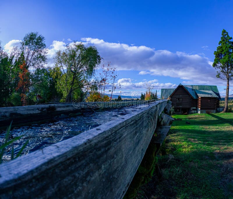 Historic flour mill stock image. Image of mountains 293859081