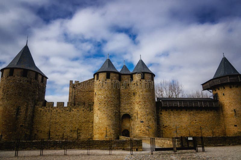 Carcassonne, France, the Cathedral Stock Photo - Image of france ...