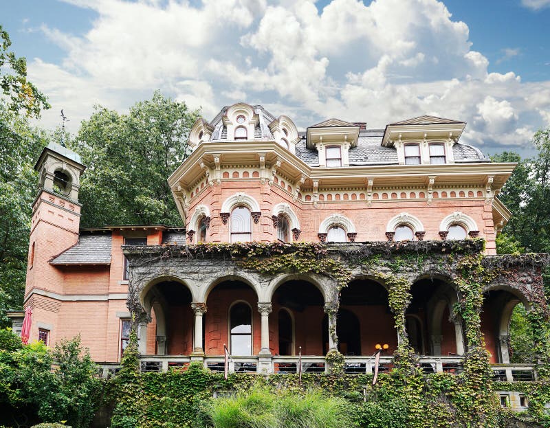The Historic Harry Packer Mansion in Jim Thorpe , PA Stock Photo
