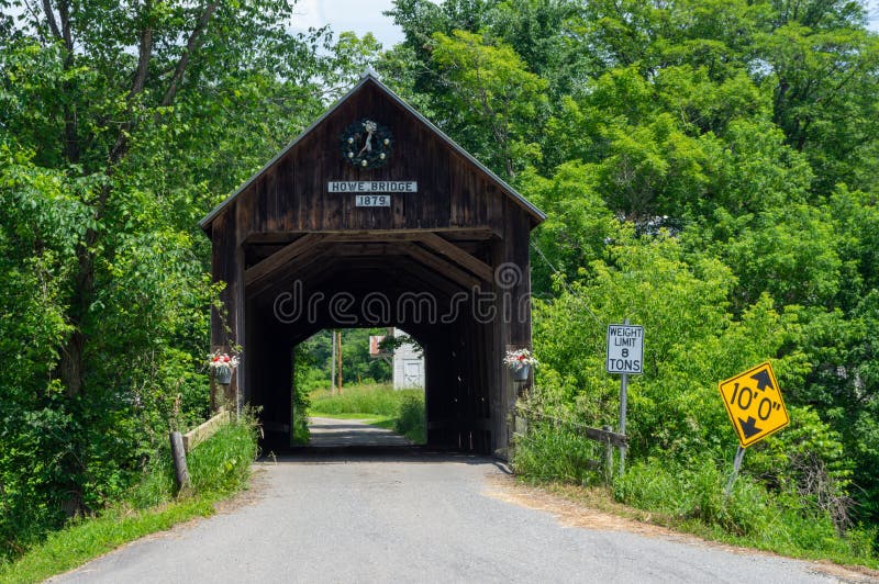 Howe Covered Bridge royalty free stock images