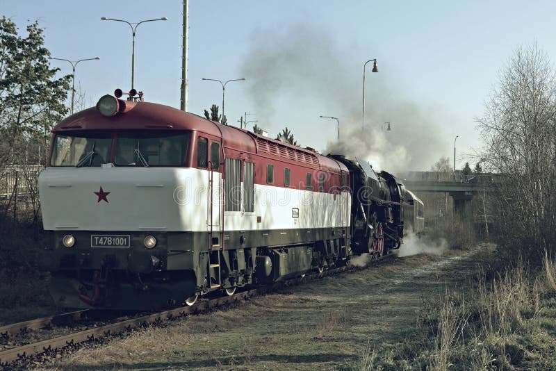 Historic locomotives Bardotka and Nobleman