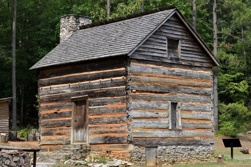 1792 historic log cabin, Georgia, USA