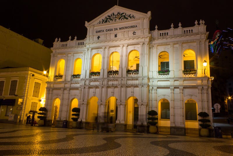 Historic Macau at night