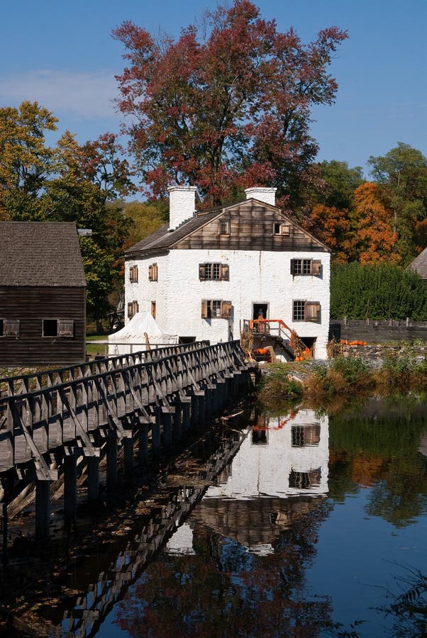 Historic manor house, Philipsburg Manor, NY royalty free stock images