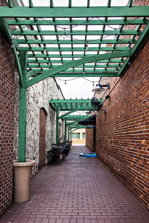 Historic old town alley entrance stock image Historic old town alley entrance stock image