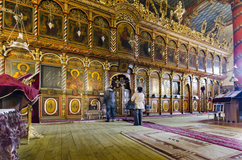 Historic, orthodox church interior in Bansko, Bulgaria stock photo Historic, orthodox church interior in Bansko, Bulgaria stock photo