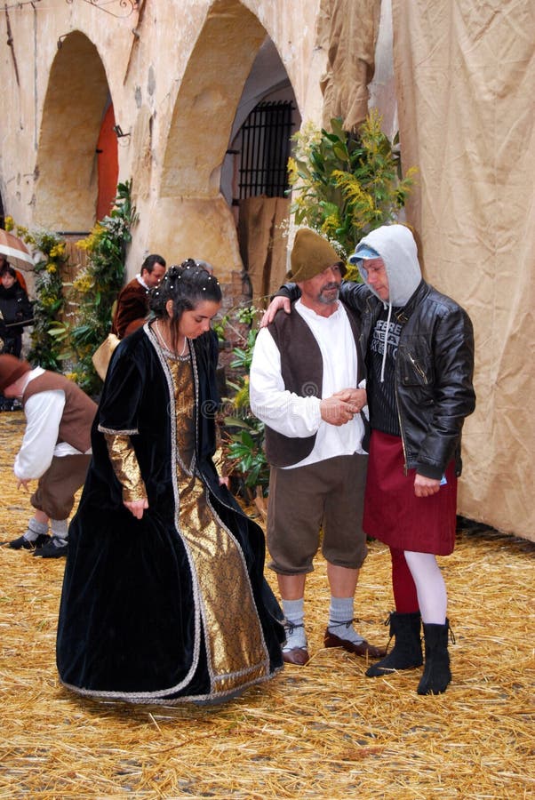 Historic Parade in Taggia royalty free stock images